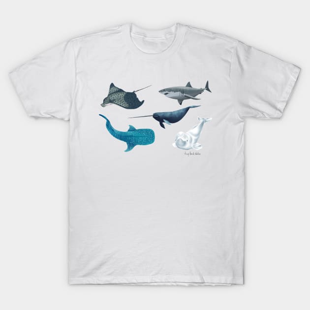 Marine animals T-Shirt by Tiny Bird Studio